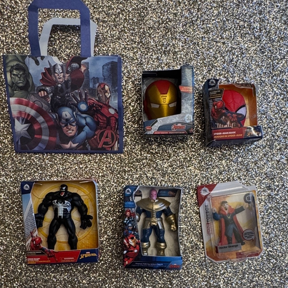 Marvel Action Figure Collection with Red and Blue